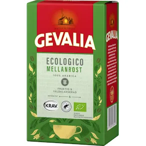 Kaffe GEVALIA Ecologico KRAV & UTZ mellanrost 425g