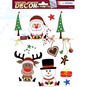 Fensterbild HERMA Weihnachtsfreude, sortiert, 21 x 29,7 cm, 7 Mot