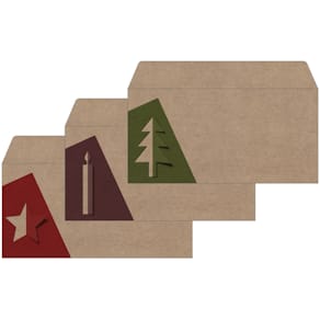 Briefumschläge Sigel Weihn.Design, 25 Stück, bunt/natur