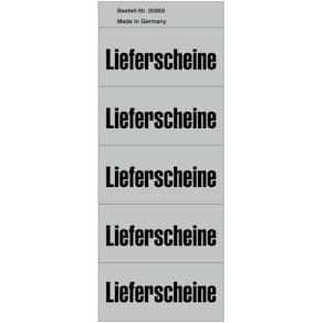 Inhaltsschild 5869, Lieferscheine, grau, 57 x 28 mm, 100 St.