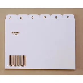 Ledkort register A6L A-Ö vit