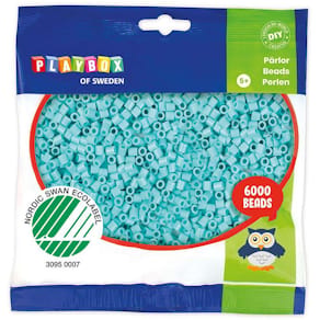Rörpärlor pastell turkos 6000/fp