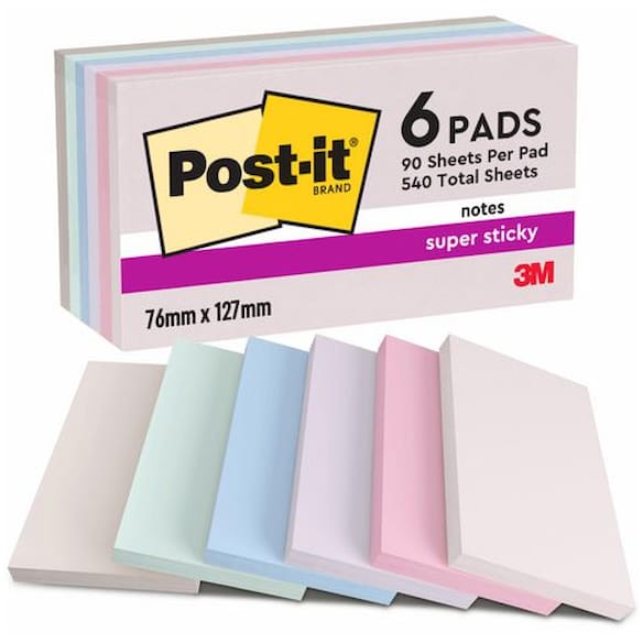 Notatblokk POST-IT SSN 76x127 Soulful(6)