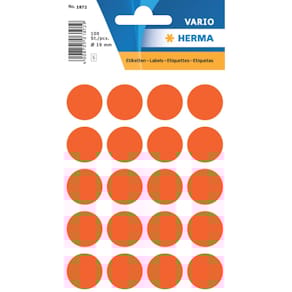 Etiketten HERMA, Ø 19 mm, rot