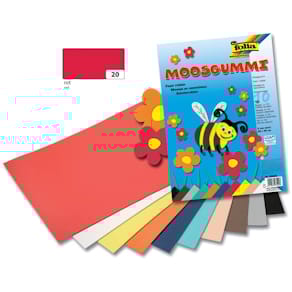 Moosgummi-Bogen Folia, 2 mm, hochrot, 29 x 40 cm