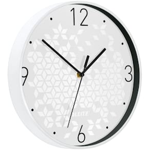 Wanduhr Leitz WOW, Quarz, Ø29 cm, weiß