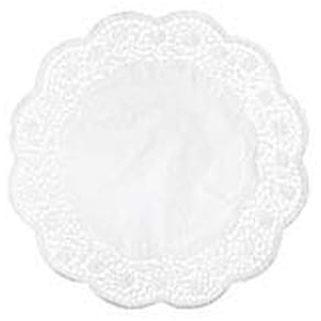 Tortenspitze DEMMLER, rund, 36 cm, weiß, Rosenmotiv