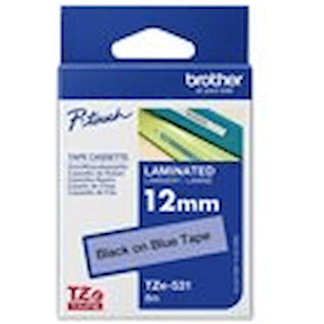 Tape Brother TZe 531 12mm svart på blå