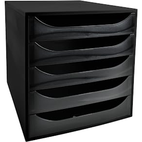 Förvaringsbox Office Depot 5-lådor svart