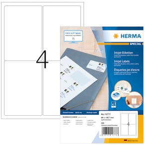 Etiketten HERMA Inkjet, 96 x 139,7 mm, weiß, 320 Stück