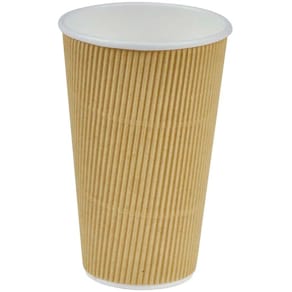 Kaffebæger brun ripple, 16 oz (47 cl), fødevaregodk., 500 stk
