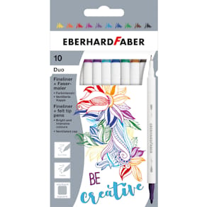 Faserschreiberetui Eberhard Faber Duo, sortiert, 10 Stück