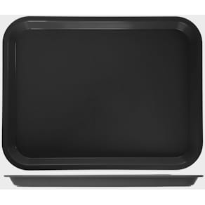 Dienblad Araven, ft 35 x 27 x 2 cm, anti-slip, zwart