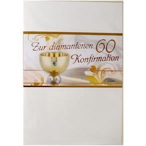 Konfirmationskarte Noname, diamant, bunt, mit Umschlag