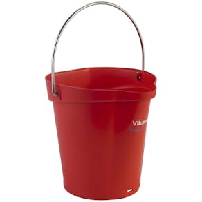 Spand Vikan med håndtag, rød, 260x260x330 mm