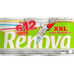 Keukenpapier Renova Maxi Absorption XXL, 2-laags, 80 vel, 6 rol