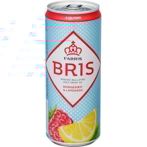 Mineralvann Bris Bringebær Limonade 0,33