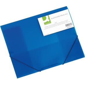 Elastomap Q-CONNECT, A4, 3 kleppen en elastieken, transparant, PP