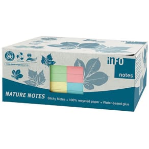 Notes INFO NOTES 75X125mm sort. 12/fp