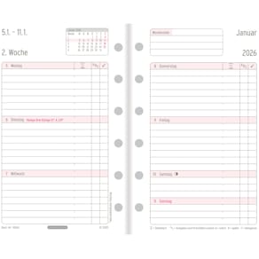 Kalendereinlagen CHRONOPLAN Wochenplan Mini, 2026