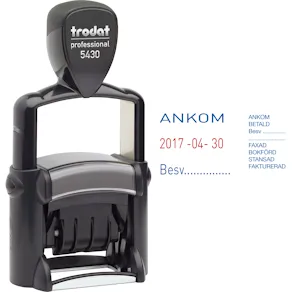Stämpel TRODAT 5430/L Dat m.standardtext