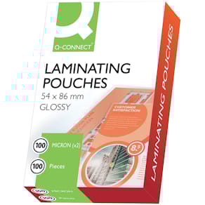 Laminierhülle Q-CONNECT, 54 x 86 mm, 100 St.