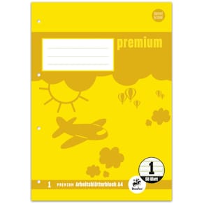 Arbeitsblock Staufen Premium Original, A4, 50 Blatt, Lin. 1