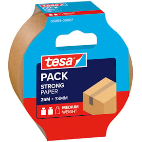 Packband tesa ecoLogo, Papier, 38 mm x 25 m, braun