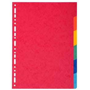 Kartongregister EXACOMPT A4 6-flik f.fär