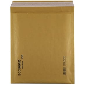 Boblekuvert brun 240 x 275 mm, kort side åben, FSC, 100 stk