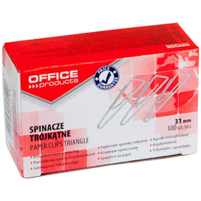 Papierklemmen Office Products, 31 mm, driehoekig, 100 stuks