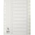 Tabbladen Q-CONNECT, A4, PP, 11-gaats, met indexblad, 1–10, wit