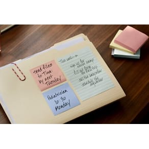 Notes POST-IT 100%recy 76x76 sort.f 6/fp