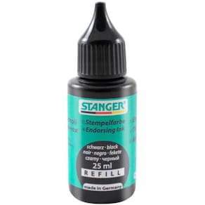 Stempelfarbe STANGER, ohne Öl, 25 ml, schwarz