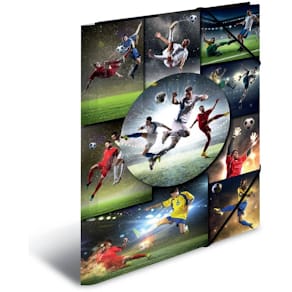 Gummizugmappe HERMA Fußball, A4, sortiert