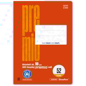 Oktavheft Staufen Premio, LIN 52, A6, 32 Blatt, 5 mm kariert