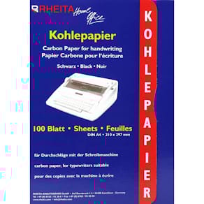 Kohlepapier RHEITA, 100 Blatt, A4, schwarz