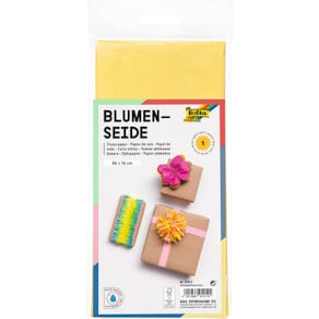 Blumenseide Folia, 50 x 70 cm, zitronengelb