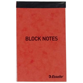 Notepad, Esselte, Lined, hvid, 65x105mm pakke a 10 stk