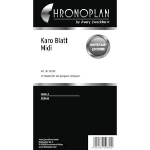 Ersatzeinlagen CHRONOPLAN Karo-Blatt, Midi, 25 Blatt, kariert