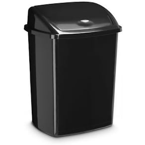 Papperskorg CEP svänglock 50L svart