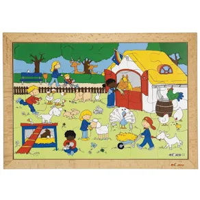 Rampussel Bondgårdsbesök, 40x28cm