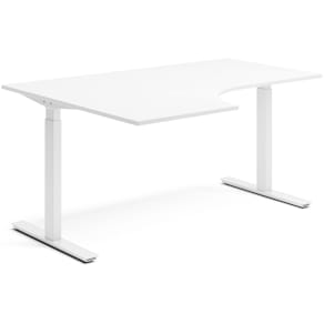 Skrivbord el vänster 80x160 cm Vit/Vit