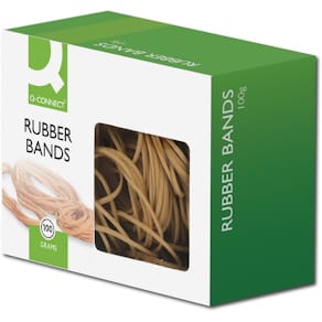 Elastieken Q-CONNECT, breedte 1,5 mm, lengte 80 mm, nr 18, doosje