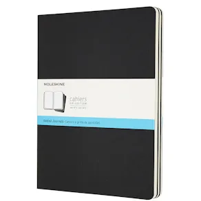 Cahier Journal Dotted XL Svart 3-Pack