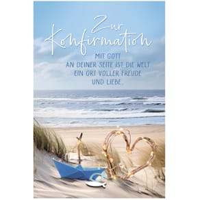 Konfirmationskarte Noname, bunt, mit Briefumschlag