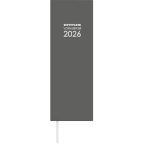 Pultkalender Zettler, 10,5 x 29,5 cm, 2 Tage/1 Seite, anthrazit