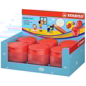 Dosenspitzer STABILO woody 3 in 1, rot, Ø16 mm