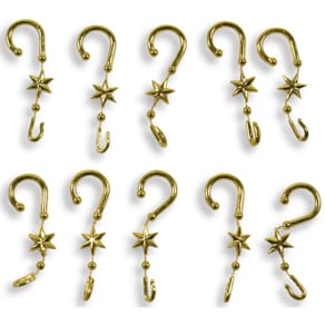 Kugelaufhänger mit Stern, gold, 20 Stück