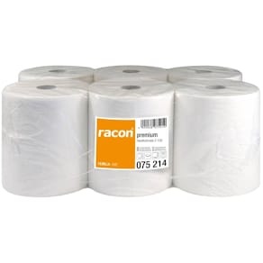 Handtuchrolle RACON Premium, hochweiß, 2-lagig, 6 Rollen á 130 m
